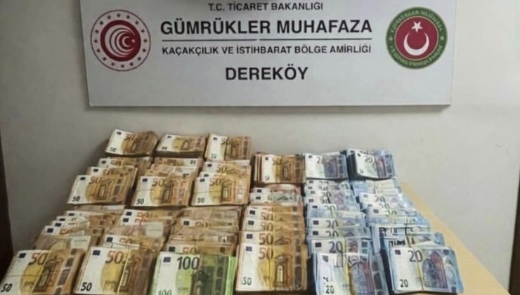 TÜRKİYE’YE GİDEN ARAÇTA 587 BİN 465 AVRO ELE GEÇİRİLDİ