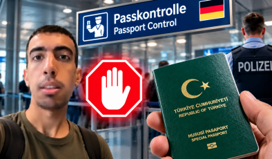 YEŞİL PASAPORTLA ALMANYA’YA GELDİ, HAVALİMANINDAN GERİ DÖNDÜRÜLDÜ!