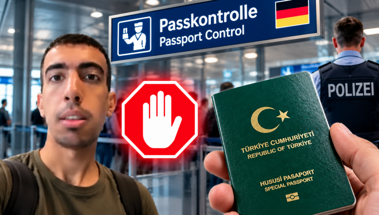 YEŞİL PASAPORTLA ALMANYA’YA GELDİ, HAVALİMANINDAN GERİ DÖNDÜRÜLDÜ!